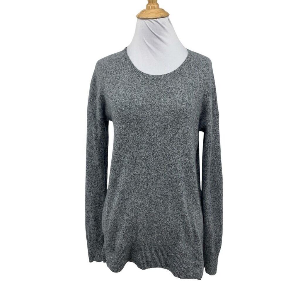 Aqua Sweater Womens S Small Gray Cashmere High Low Pullover Long Sleeve Tunic